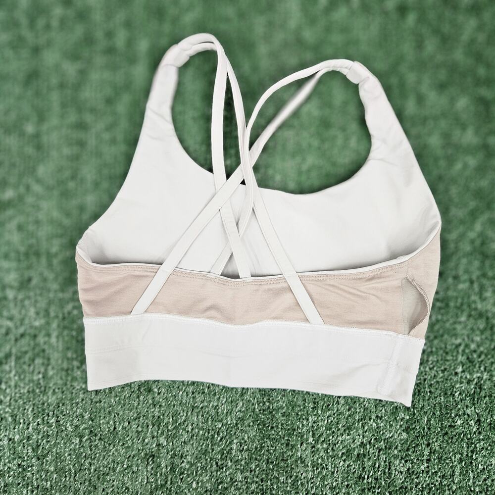 Lululemon White Energy Sports Bra High Neck Support Women’s Size 6 - Picture 3 of 7